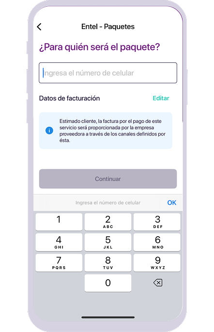 paquetes Entel yape
