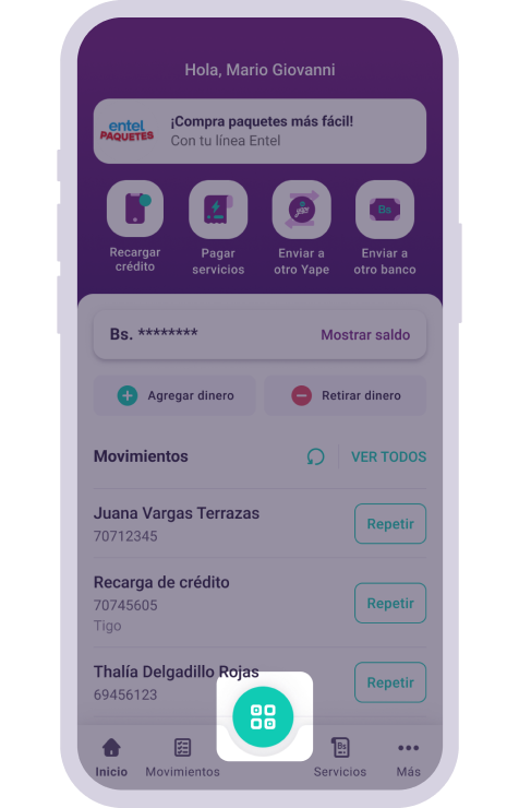 servicios yape