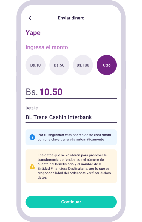 servicios yape