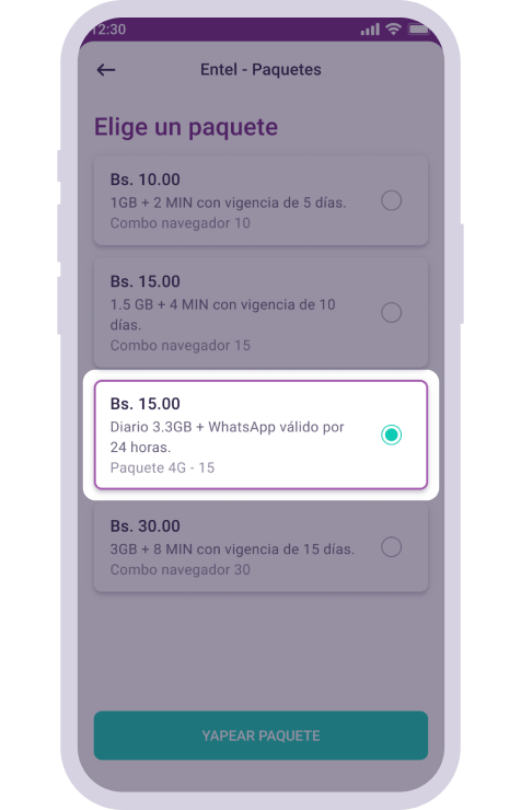 servicios yape