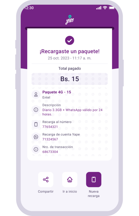servicios yape