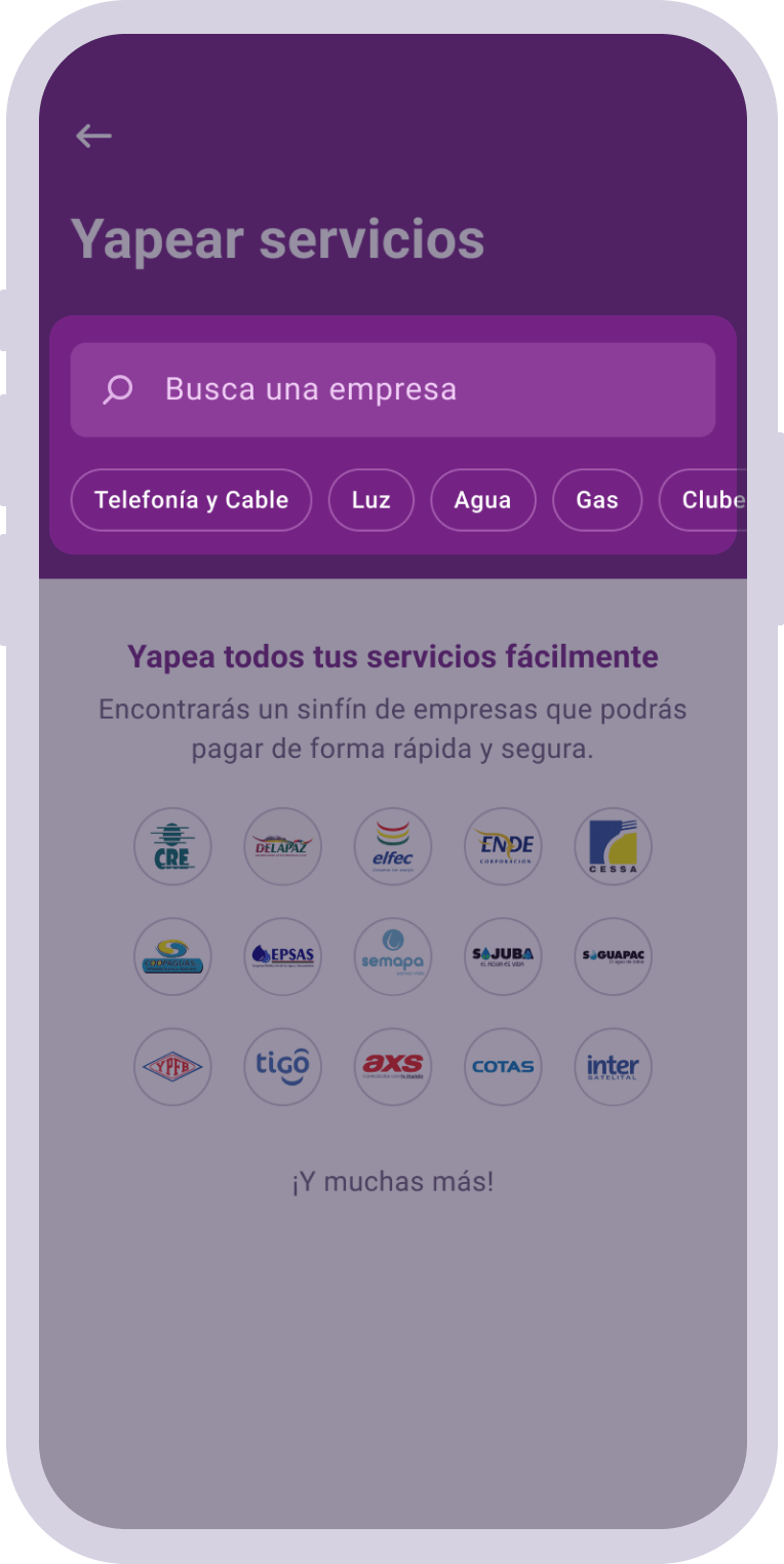servicios yape