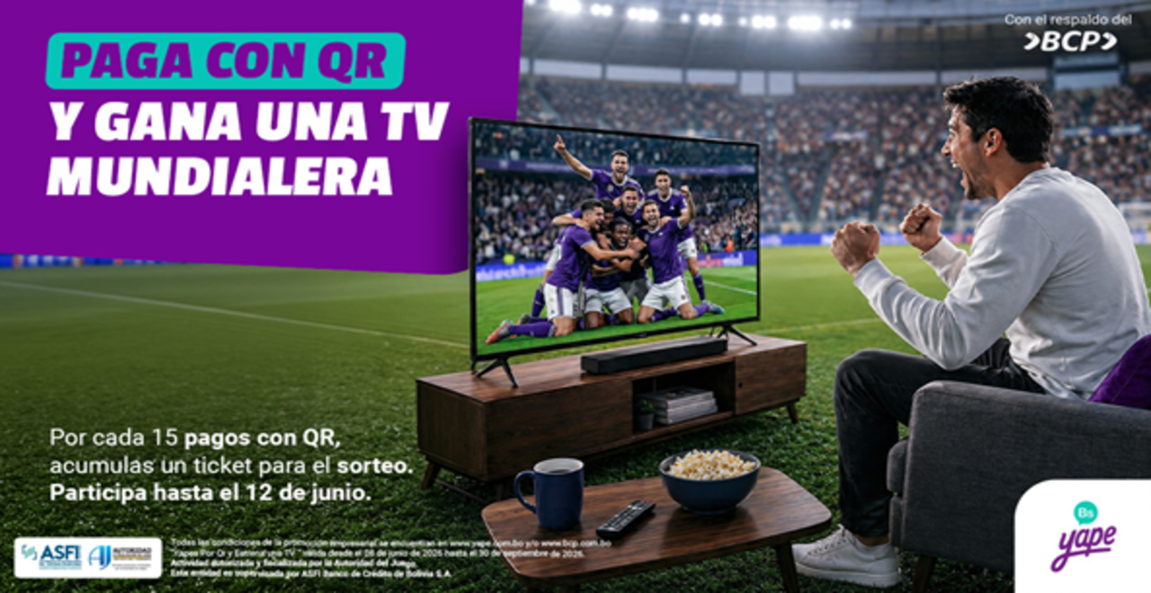 Yapea por QR y estrena una TV