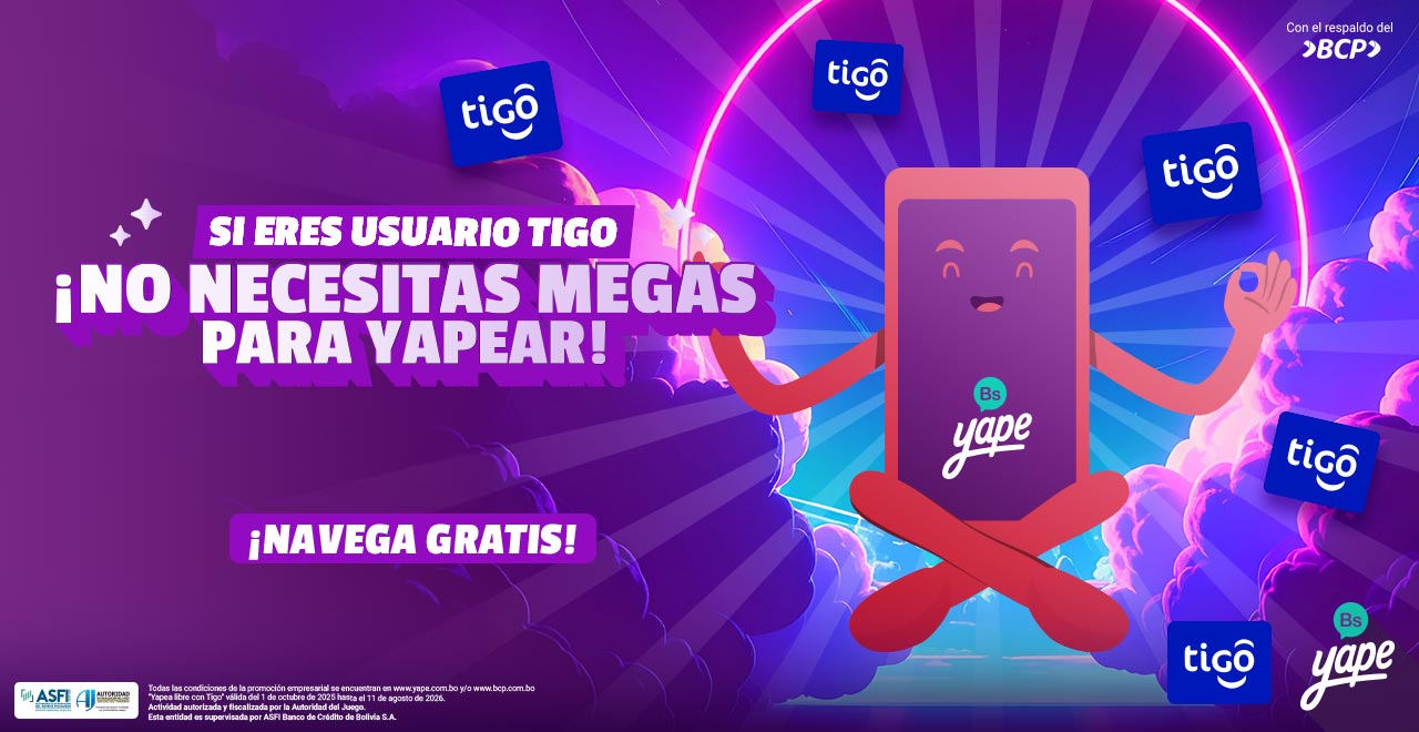 Yapea Libre con Tigo